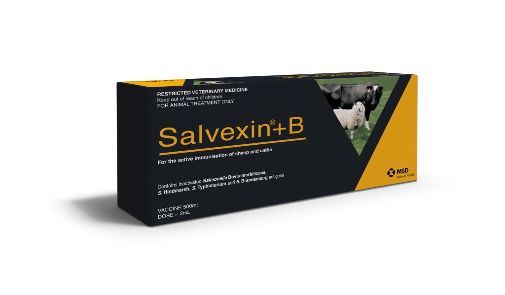 Salvexin+B NZ's only salmonella vaccine for sheep and cattle